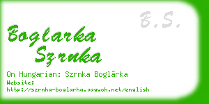 boglarka szrnka business card